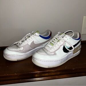Nike Air Force 1 Shadow SE Pixel Swoosh Barely Green White Womens Shoes sz 8